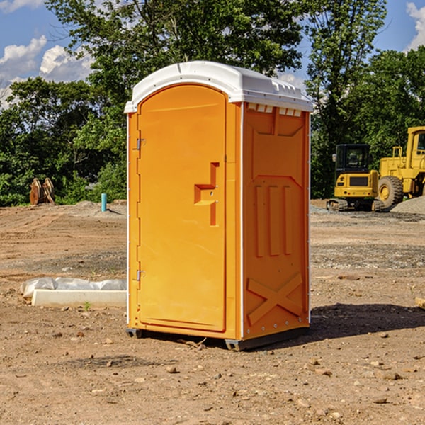 how often are the portable toilets cleaned and serviced during a rental period in Davis City Iowa